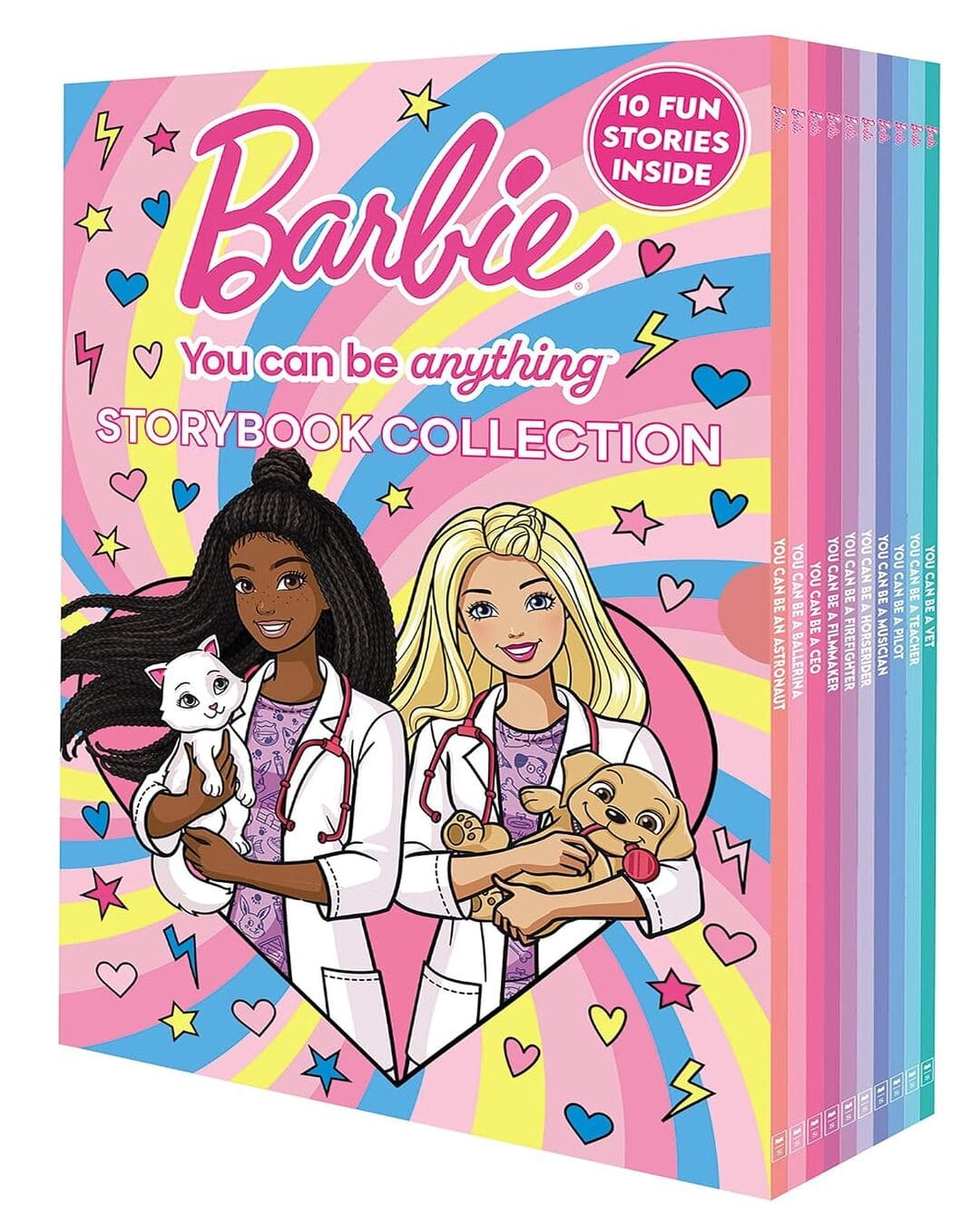 barbie-you-can-be-anything-10-book-storybook-collection-na-mattel
