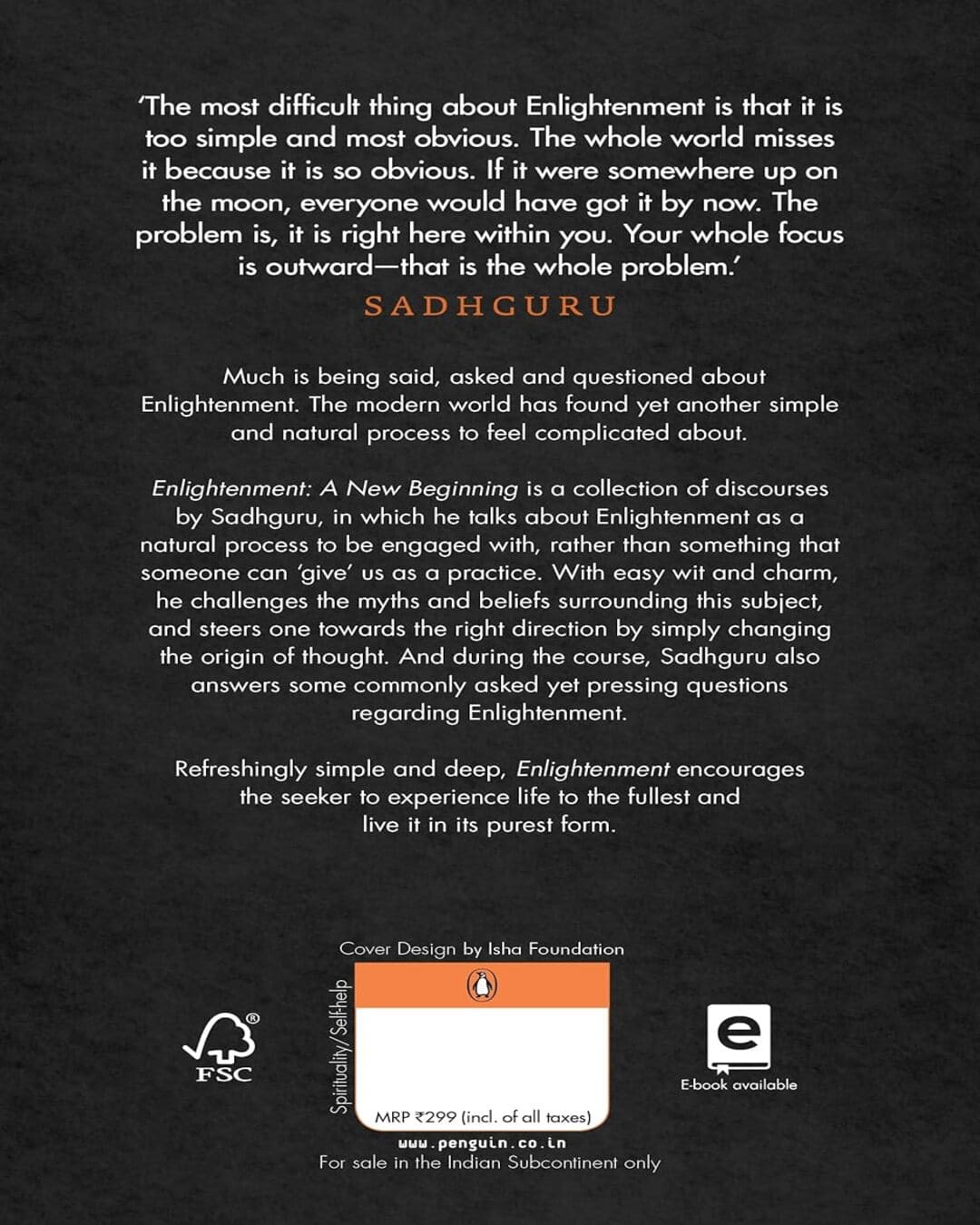Enlightenment : A New Beginning by Sadhguru [Paperback] - versoz.com