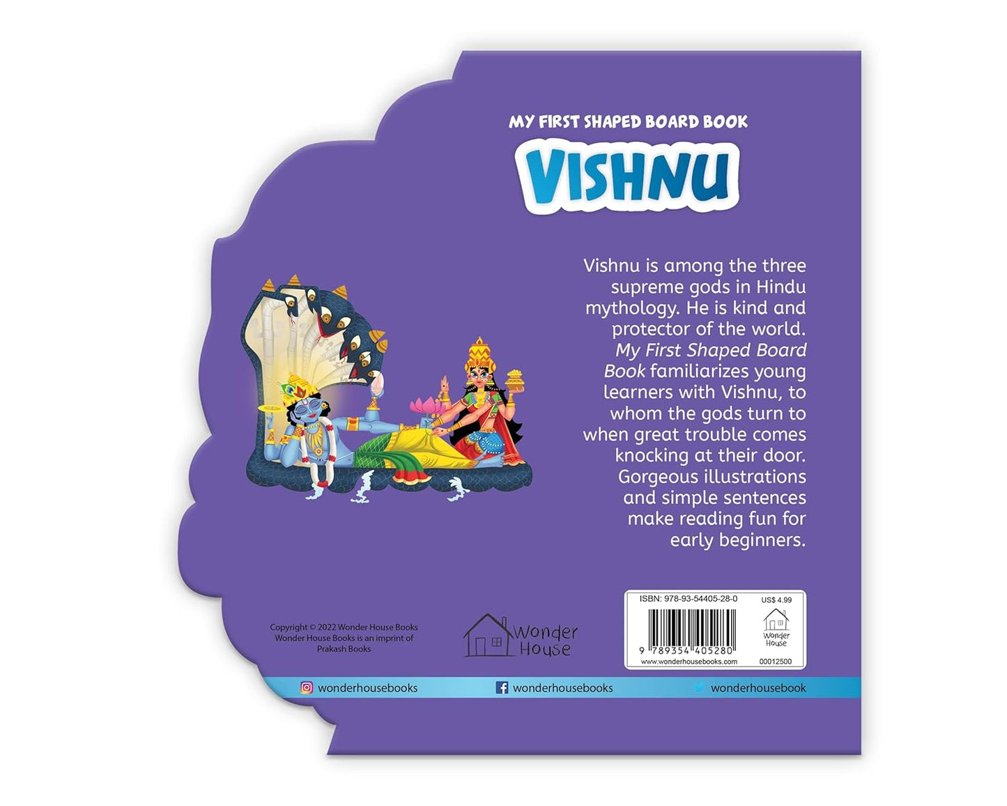 My First Shaped Board Book: Illustrated Vishnu Hindu Mythology Picture Book For Kids Age 2+ (Indian Gods and Goddesses) by Wonder House Books [Board Book] - versoz.com