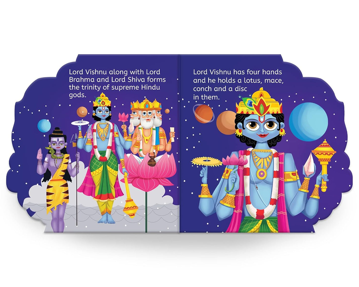 My First Shaped Board Book: Illustrated Vishnu Hindu Mythology Picture Book For Kids Age 2+ (Indian Gods and Goddesses) by Wonder House Books [Board Book] - versoz.com