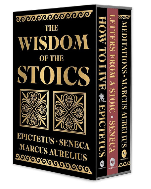 The Wisdom of the Stoics by Epictetus, Seneca & Marcus Aurelius [Deluxe Hardcover Box Set] - versoz.com