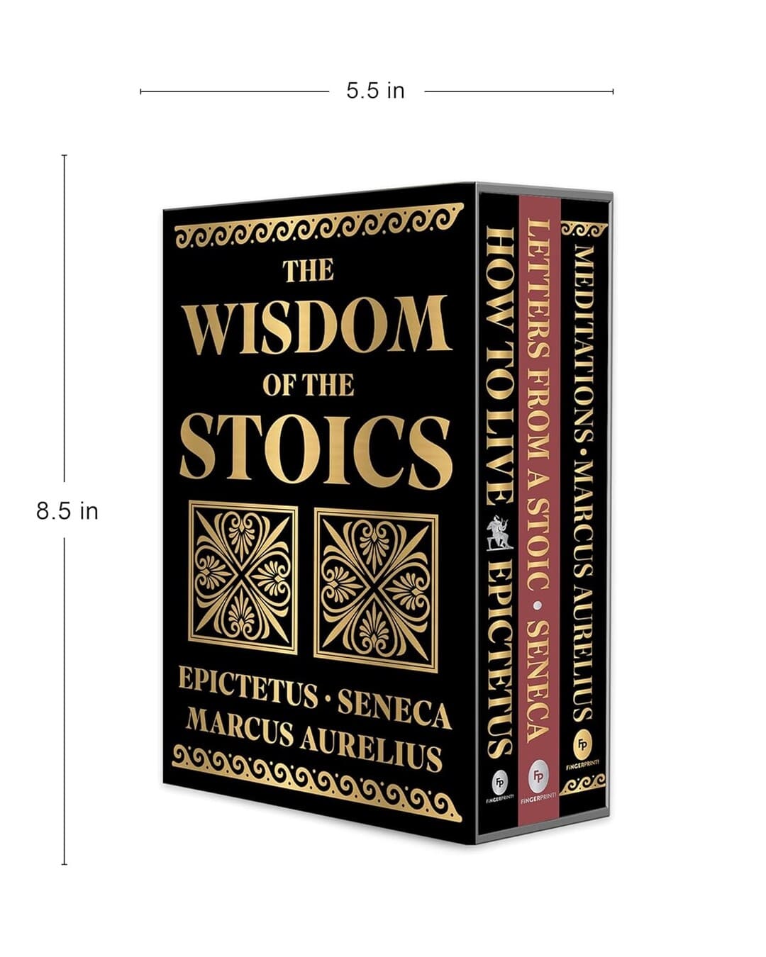The Wisdom of the Stoics by Epictetus, Seneca & Marcus Aurelius [Deluxe Hardcover Box Set] - versoz.com