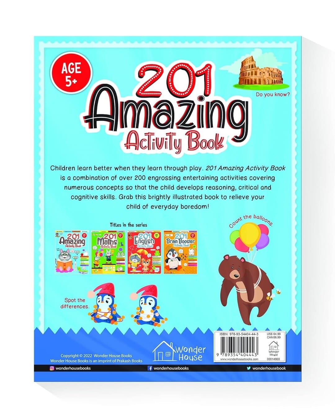 201 Amazing Activity Book : Math Activities, English Activities, Logical Reasoning, EVS Activities by Wonder House Books [Paperback] - versoz.com