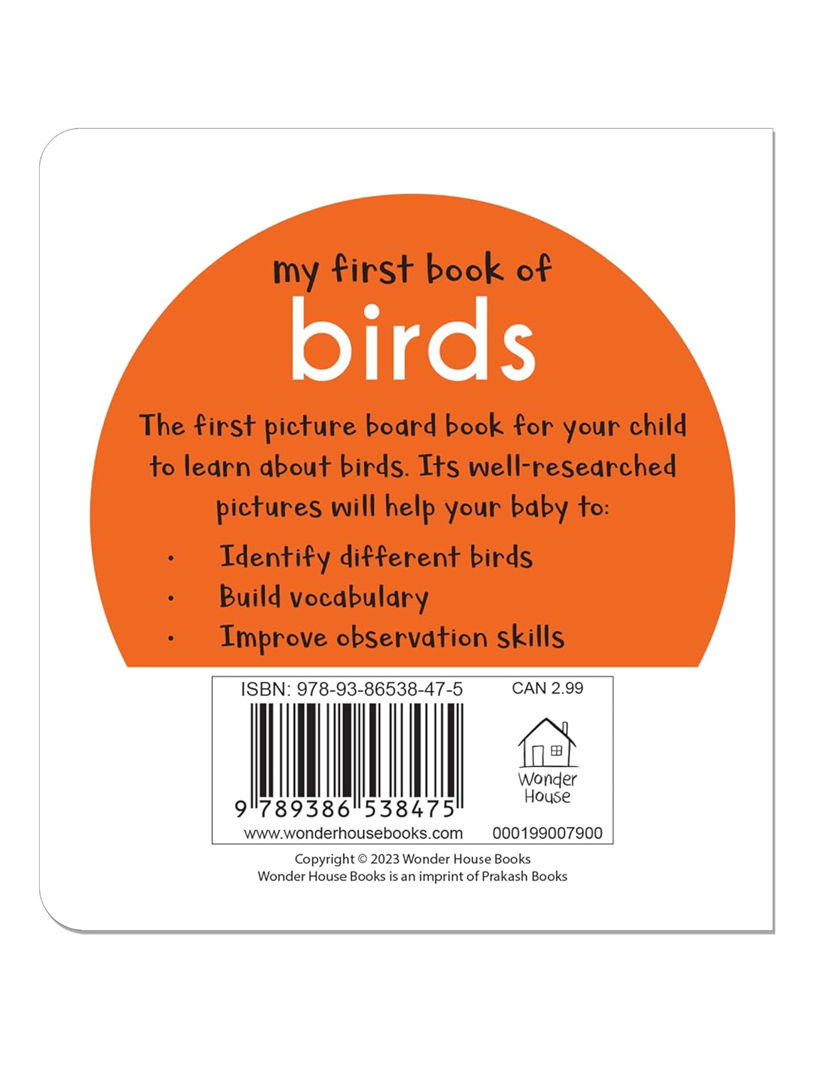 My First Book of Birds: First Board Book by Wonder House Books [Board Book] - versoz.com