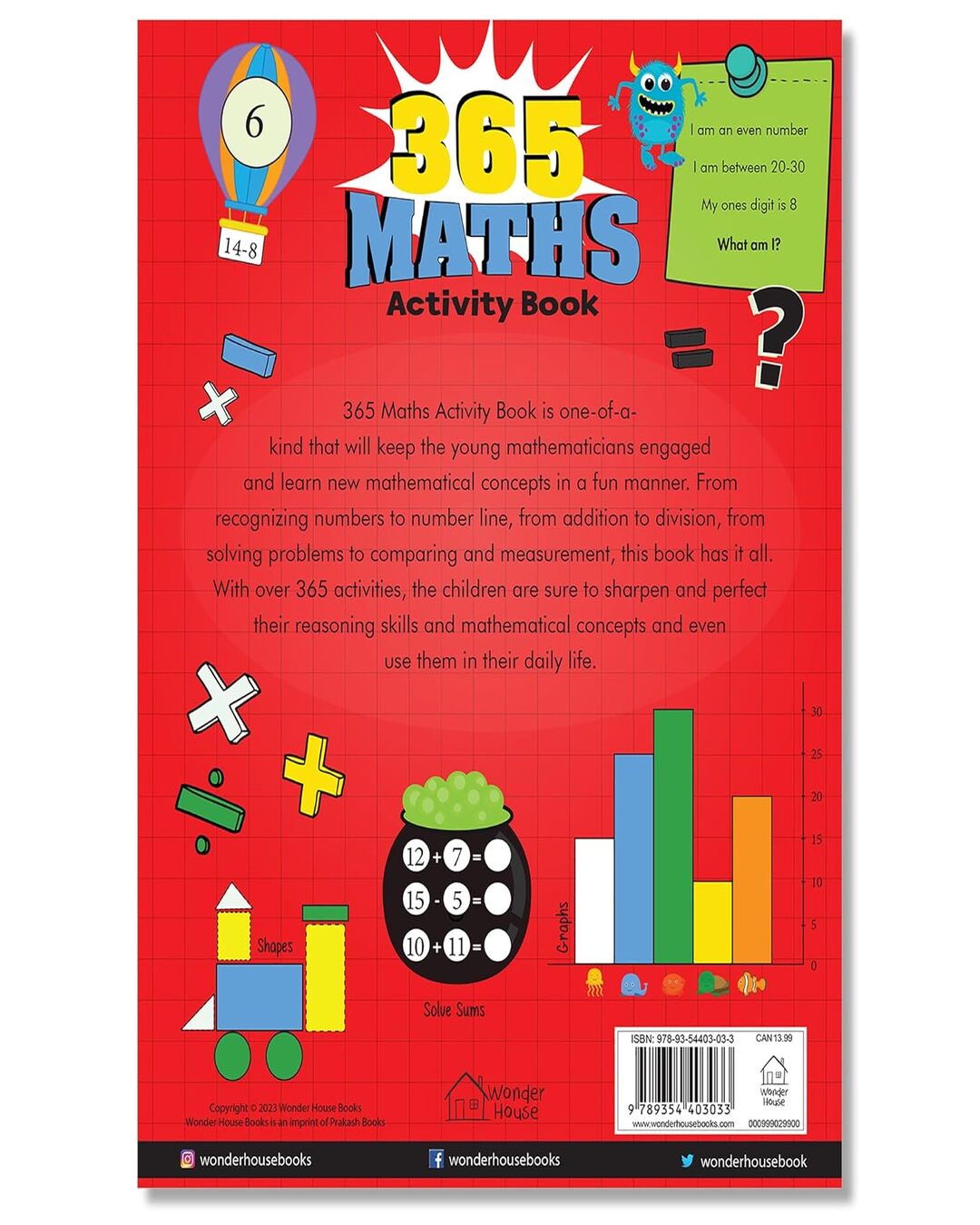 365 Maths Activity BookÂ For Kids: Age 5+ by Wonder House Books [Paperback] - versoz.com