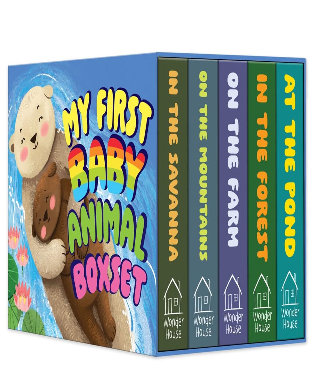 My First Baby Animal: Boxed Set of 5 Board Books (On the Pond | In the Forest | On the Farm | On the Mountains | In the Savanna) [Board Book] - versoz.com