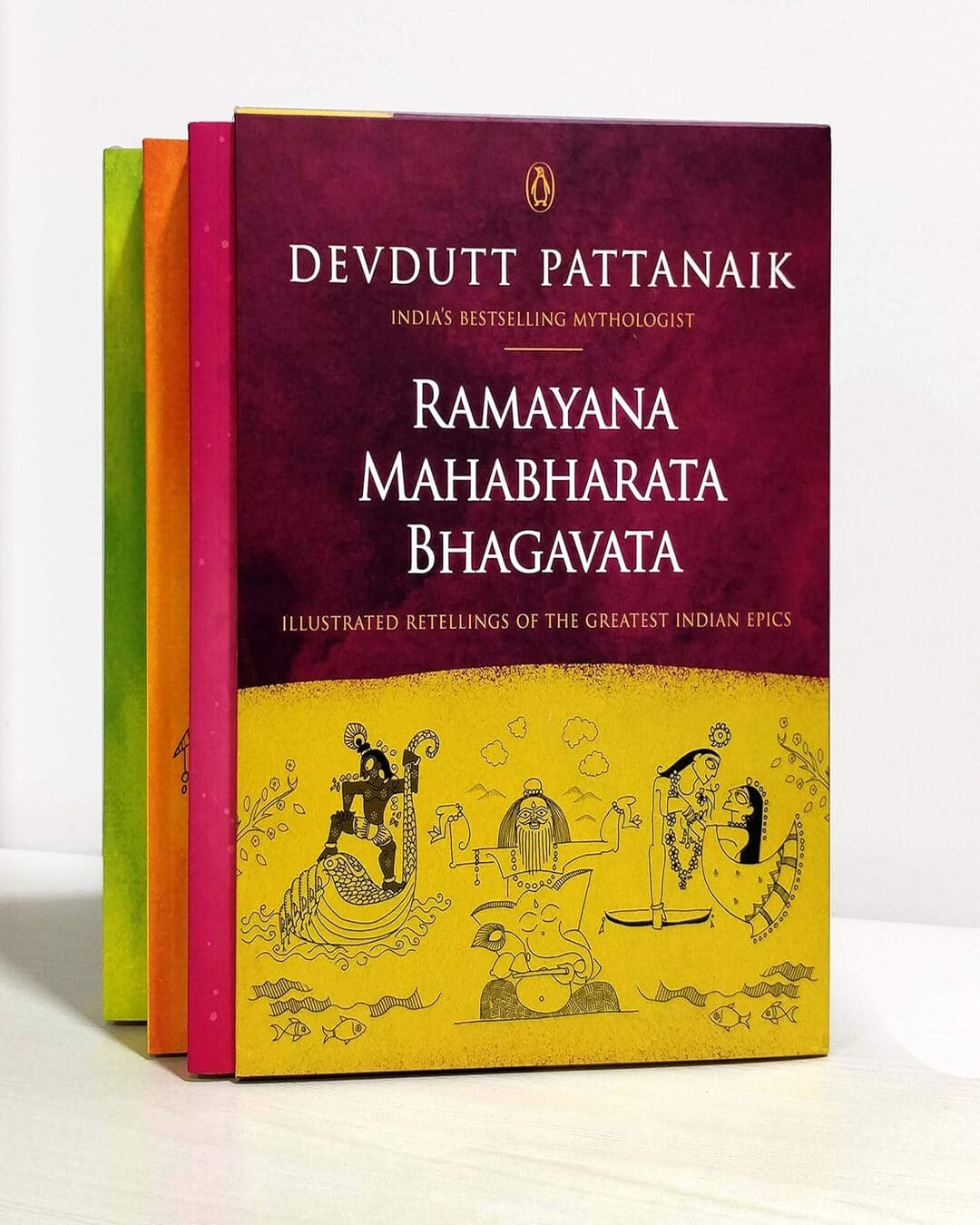 Ramayana, Mahabharata, Bhagavata : Boxset by Devdutt Pattanaik [Hardcover] - versoz.com