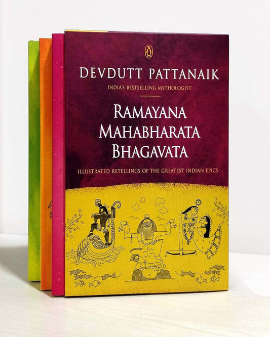 Ramayana, Mahabharata, Bhagavata : Boxset by Devdutt Pattanaik [Hardcover] - versoz.com