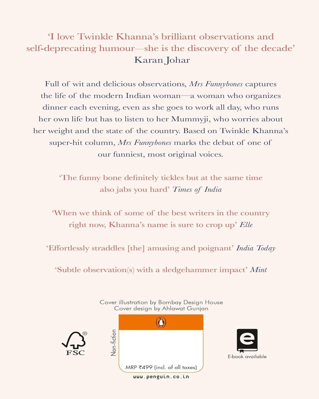 Mrs Funnybones (10th Anniversary Edition) by Twinkle Khanna [Hardcover] - versoz.com