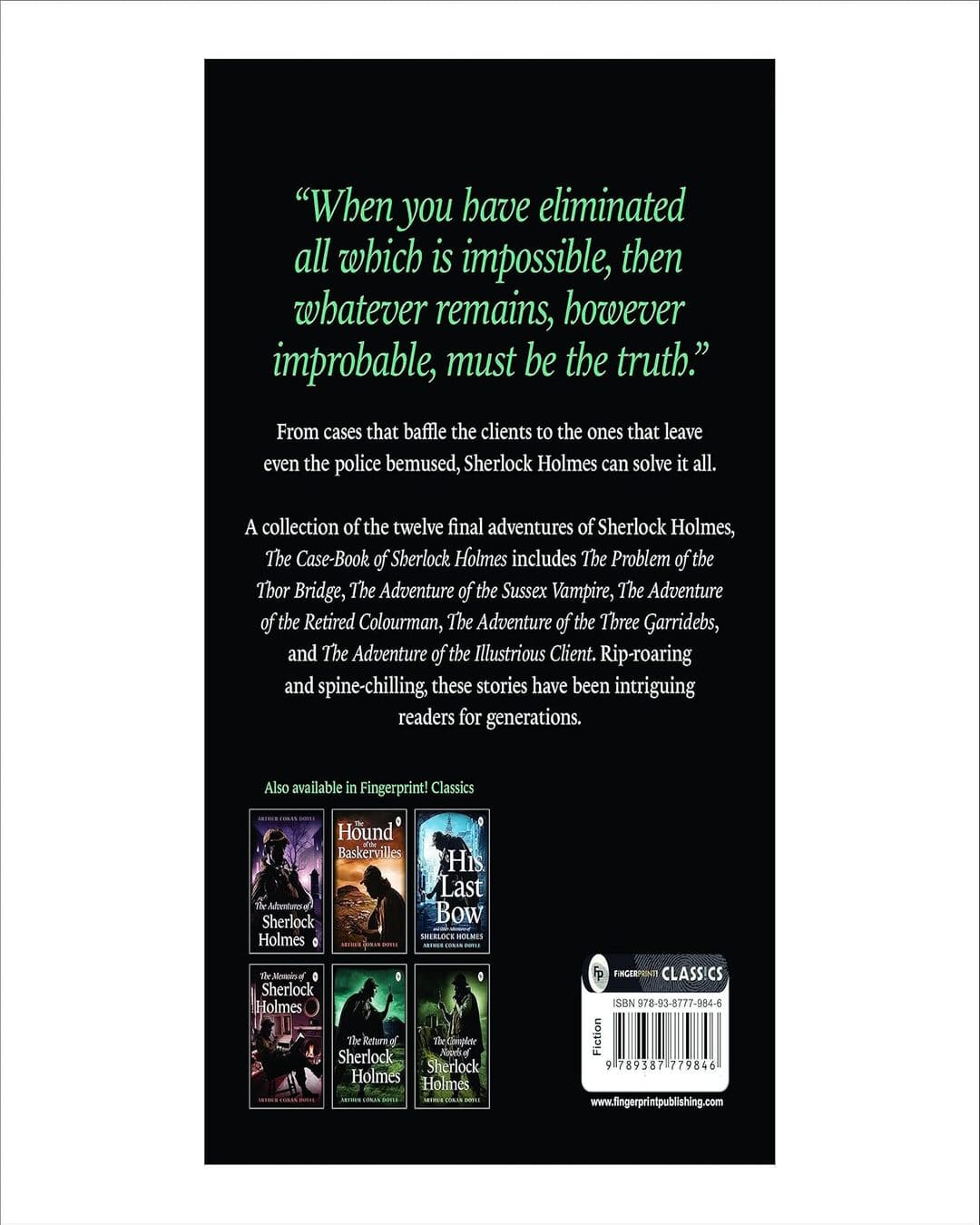 The Case-Book of Sherlock Holmes -Classics by Sir Arthur Conan Doyle [Paperback] - versoz.com