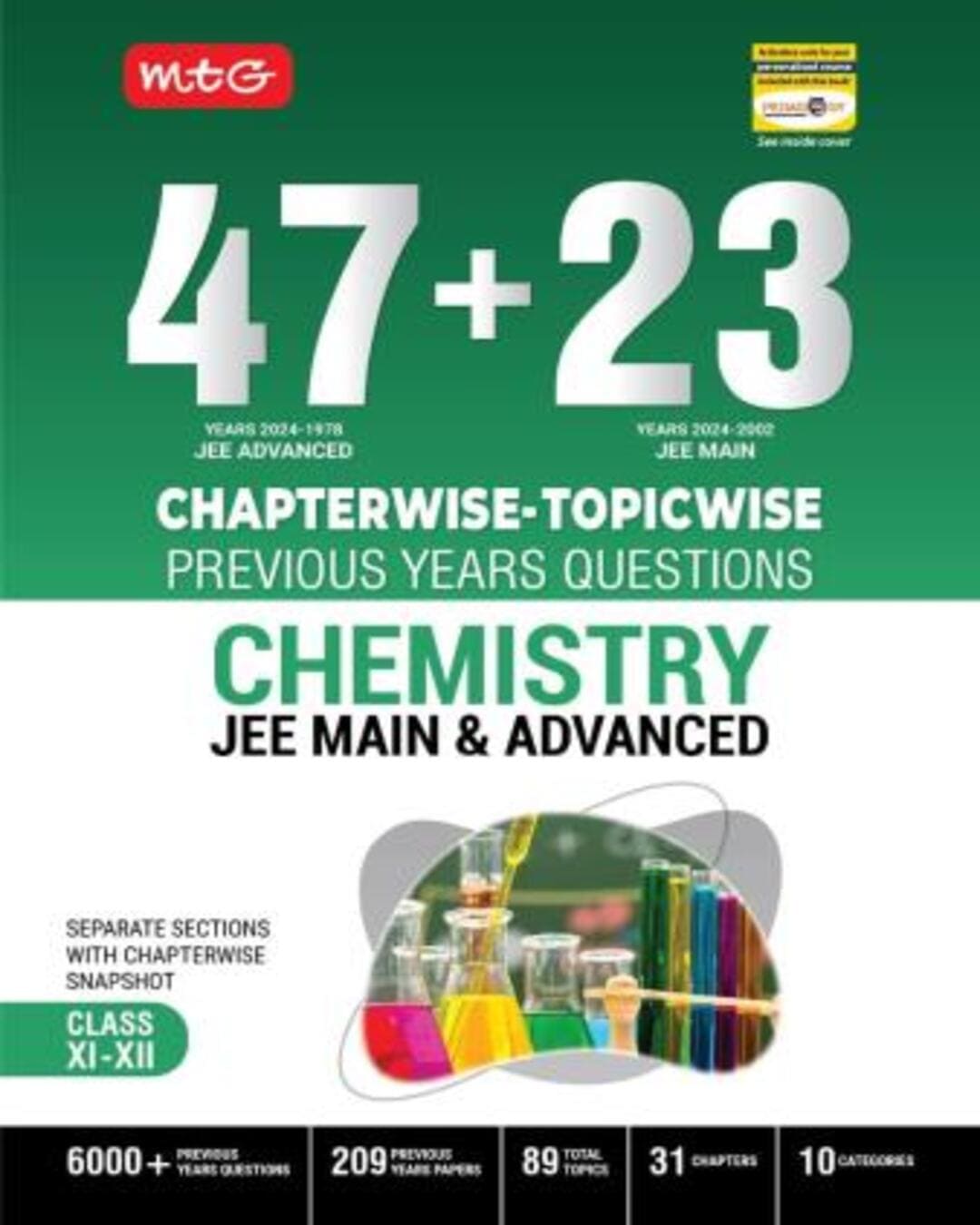 47 + 23 Chapter-wise Topic-wise Previous Years Questions Chemistry JEE Main & Advanced Class 11 & 12 - versoz.com