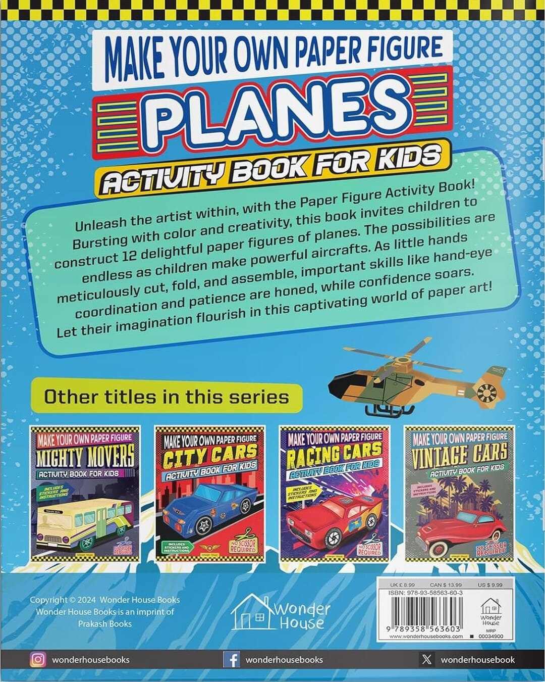 Make Your Own Paper Figure - Planes : Activity Book for Kids by Wonder House Books [Paperback] - versoz.com
