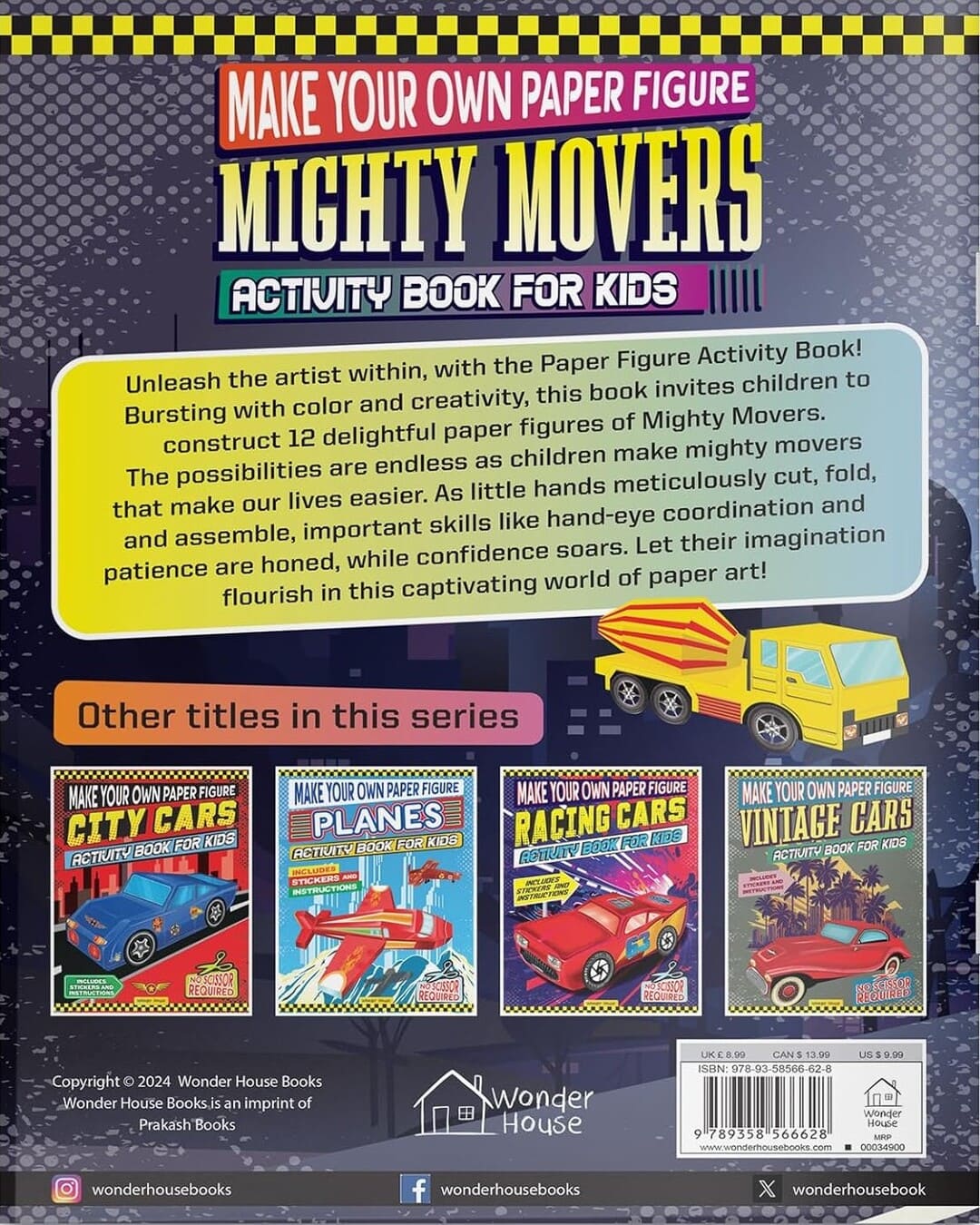 Make Your Own Paper Figure - Mighty Movers : Activity Book For Kids by Wonder House Books [Paperback] - versoz.com