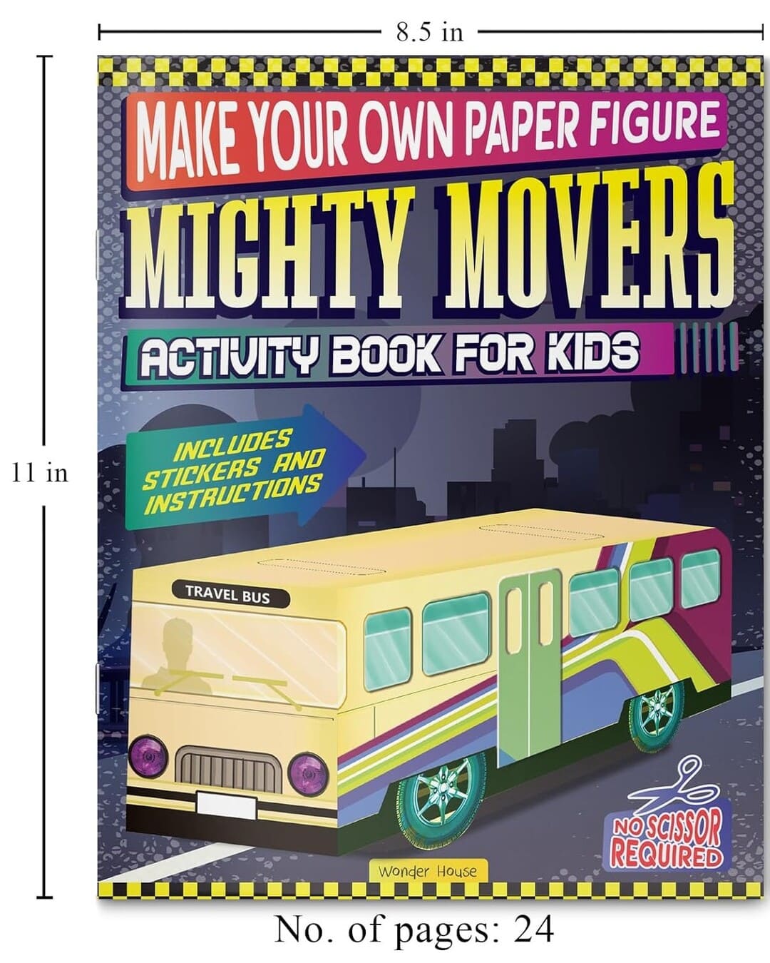 Make Your Own Paper Figure - Mighty Movers : Activity Book For Kids by Wonder House Books [Paperback] - versoz.com