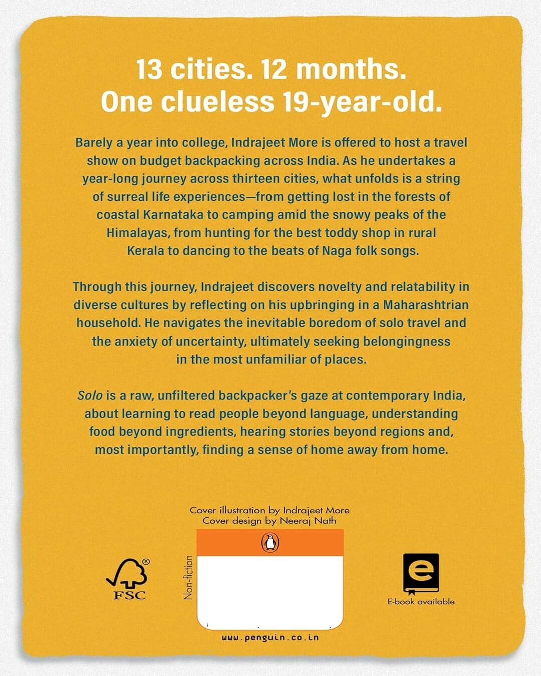 Solo : My Year of Backpacking and Unpacking by Indrajeet More [Paperback] - versoz.com