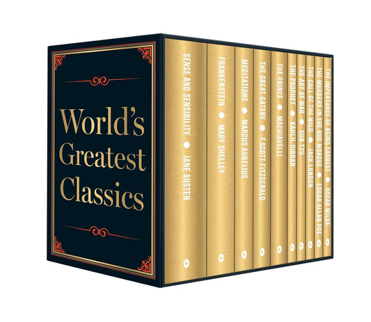 Worlds Greatest Classics (Boxed Set) (Call Of The Wild; Frankenstein; The Art Of War; The Great Gat by Jack London, Sun Tzu, Jane Austen [Box Set] [Hardcover] - versoz.com