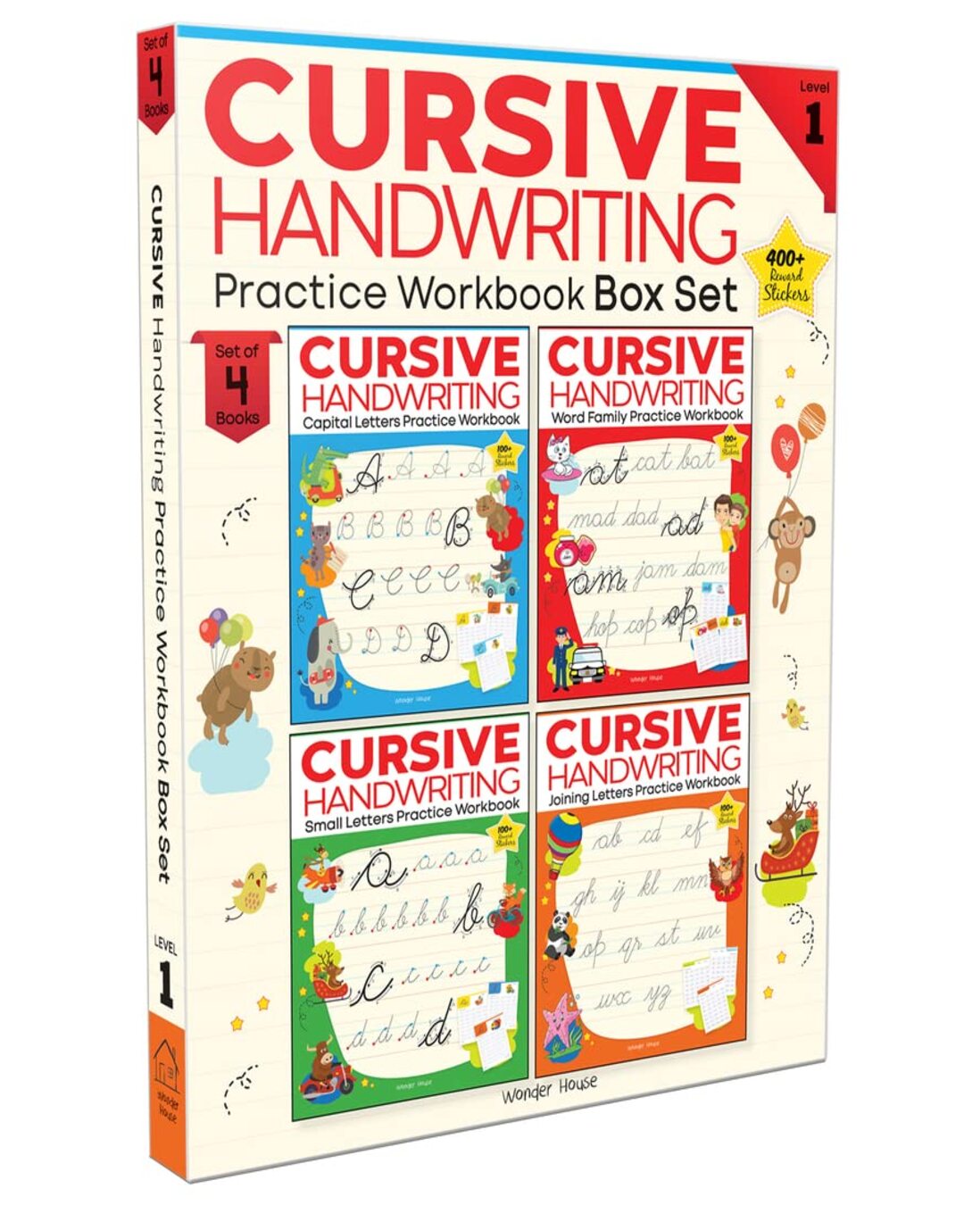 Cursive Handwriting - Small Letters, Capital Letters, Joining Letters and Word Family : Level 1 Prac by Wonder House Books [Paperback] - versoz.com