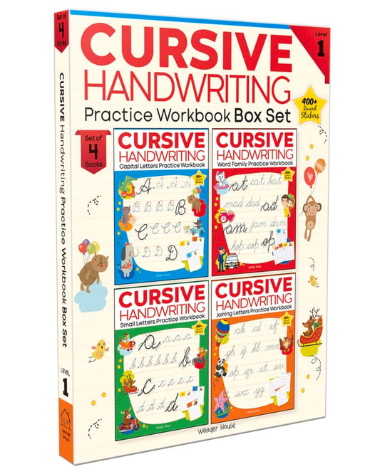 Cursive Handwriting - Small Letters, Capital Letters, Joining Letters and Word Family : Level 1 Prac by Wonder House Books [Paperback] - versoz.com