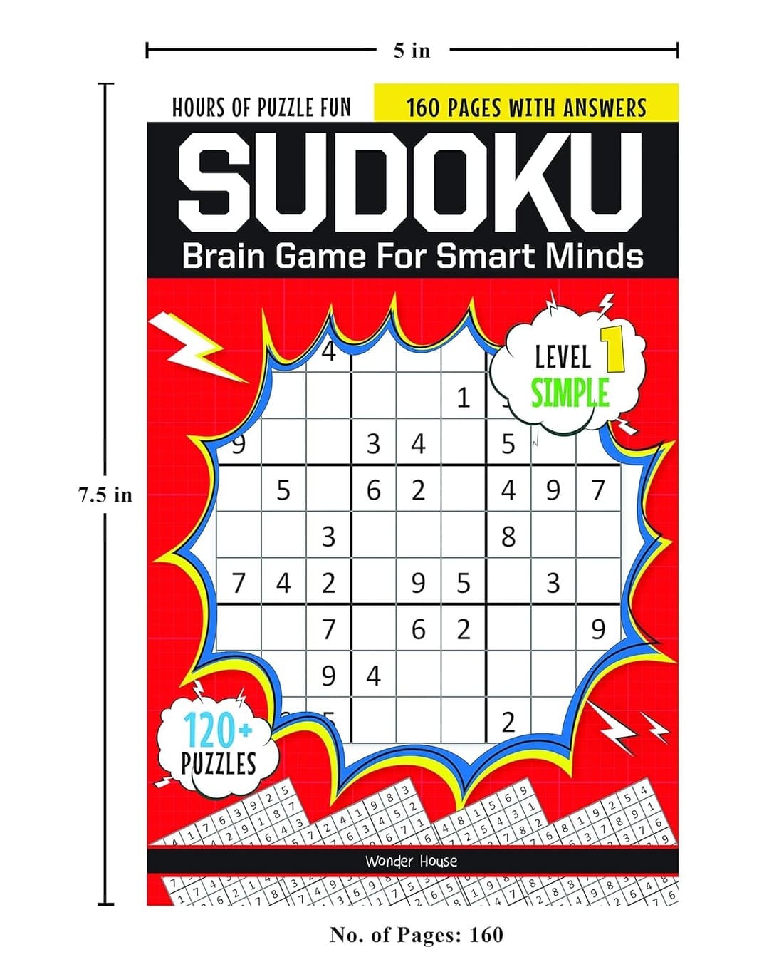 Sudoku : Brain Games for Smart Minds : Level 1 Simple by Wonder House Books [Paperback] - versoz.com