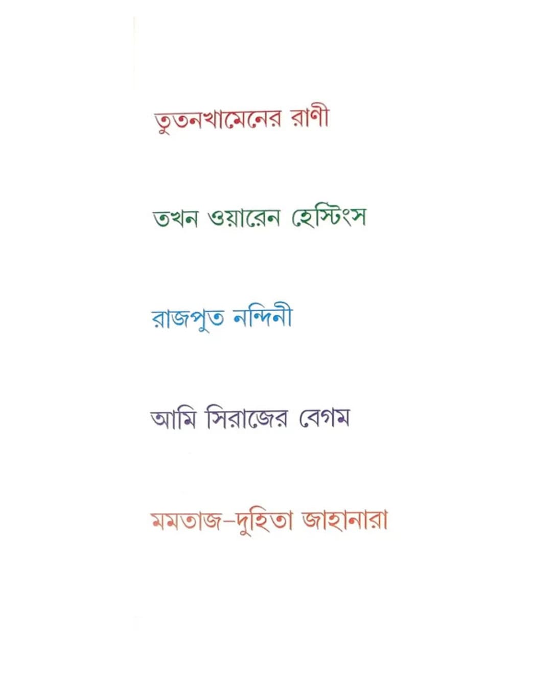 Panchti Oitihasik Upanyas by Sri Parabat [Hardcover]