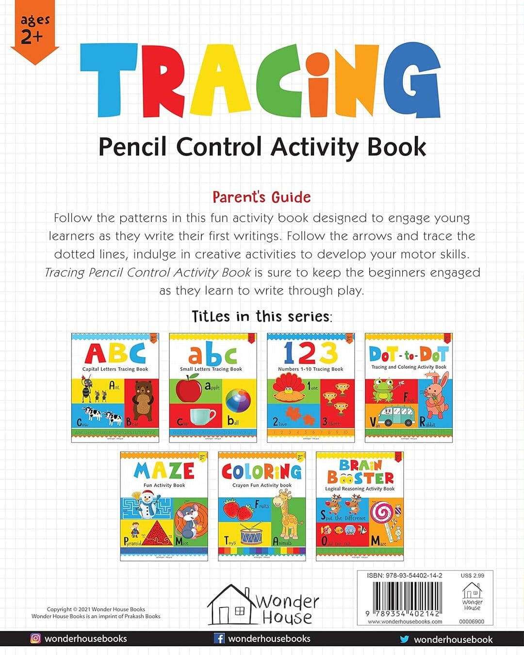 Preschool Activity Book: Tracing - Pencil Control Activity Book For Kids by Wonder House Books [Paperback] - versoz.com
