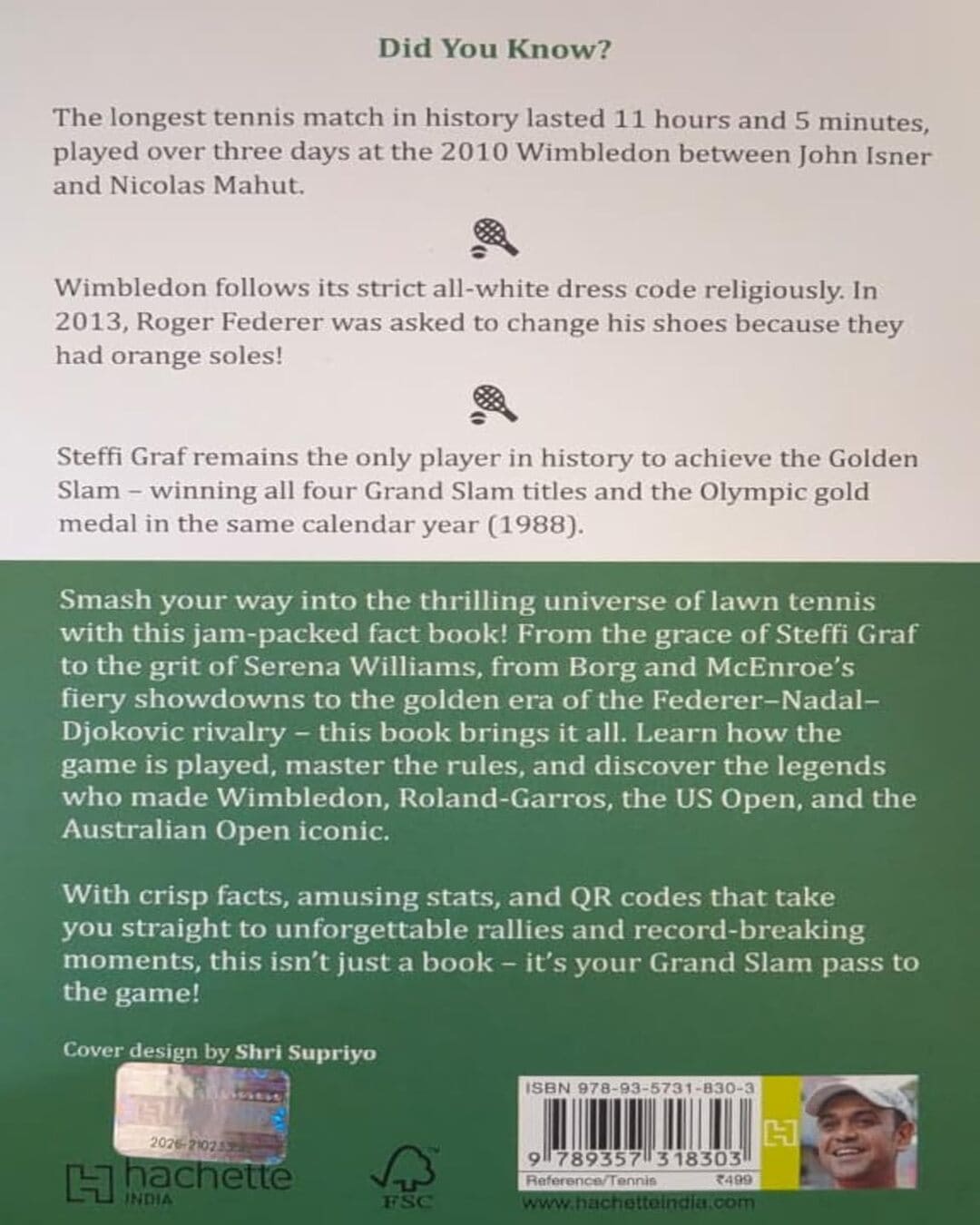 Chambers Book of Tennis Facts by Swayam Ganguly [Paperback]