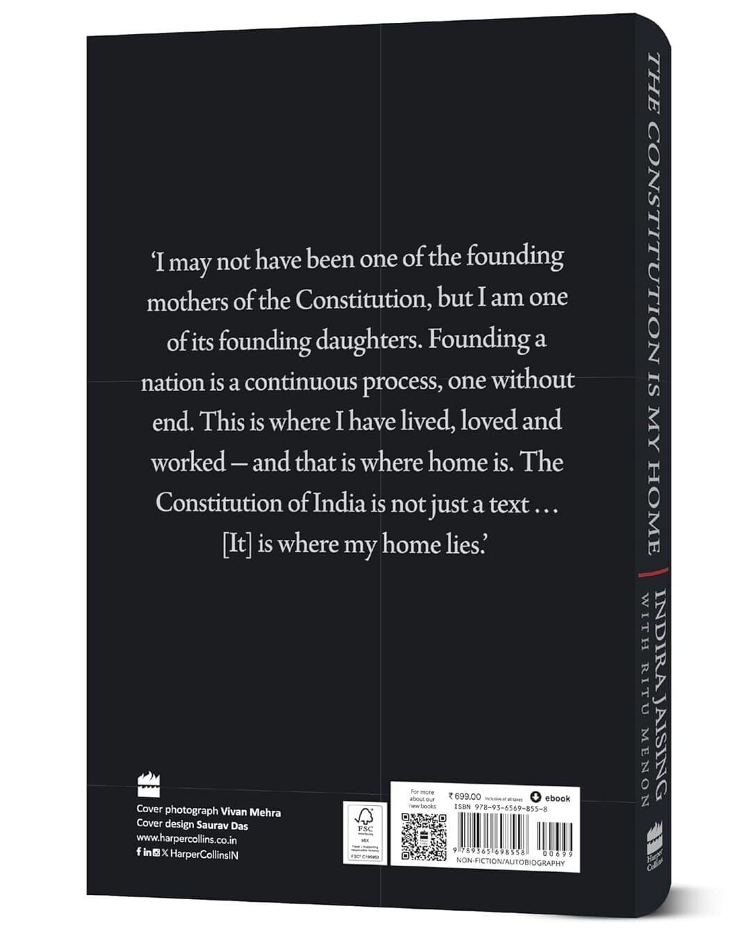 The Constitution Is My Home by Indira Jaising And Ritu Menon [Hardcover]