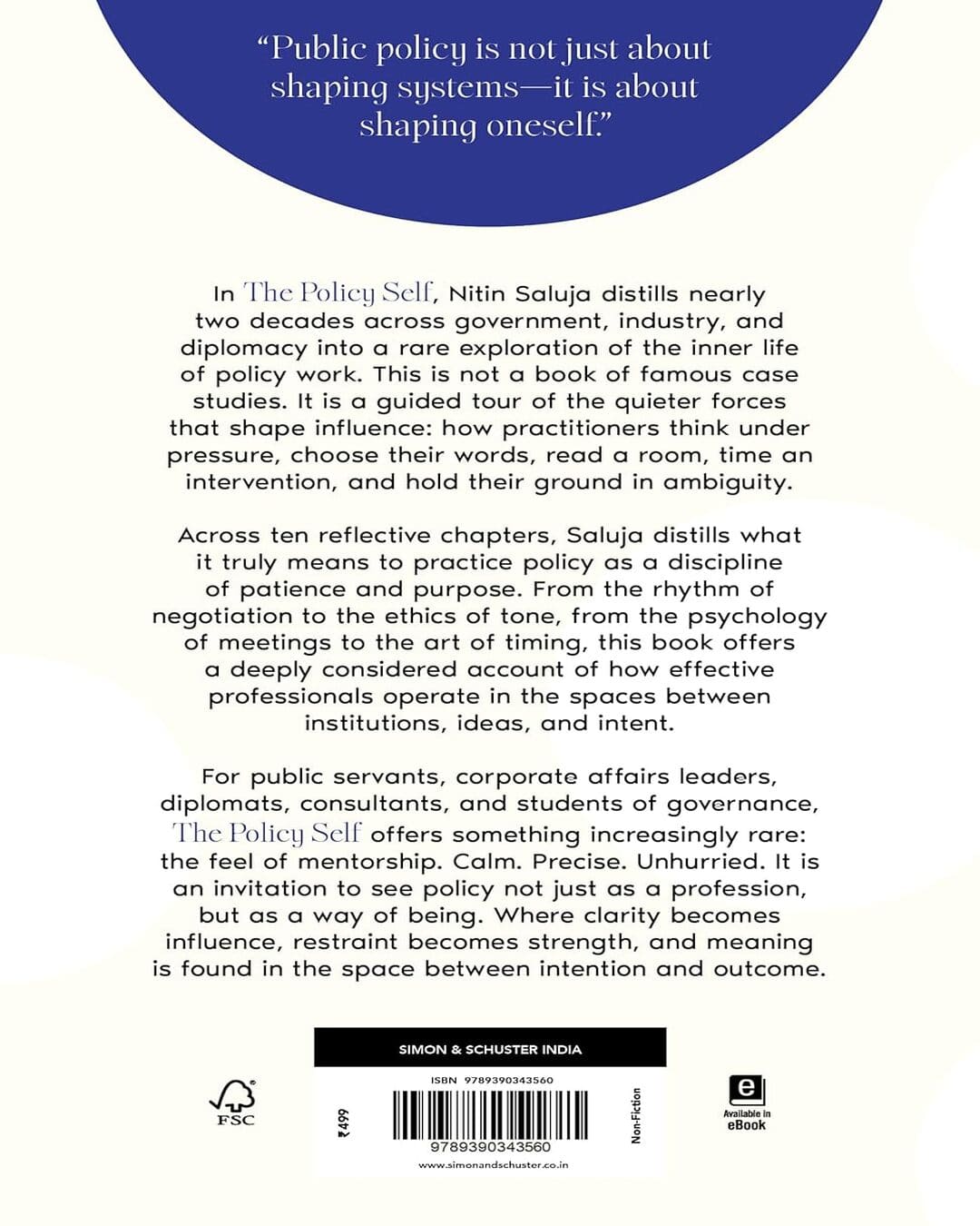 The Policy Self by Nitin Saluja [Paperback]