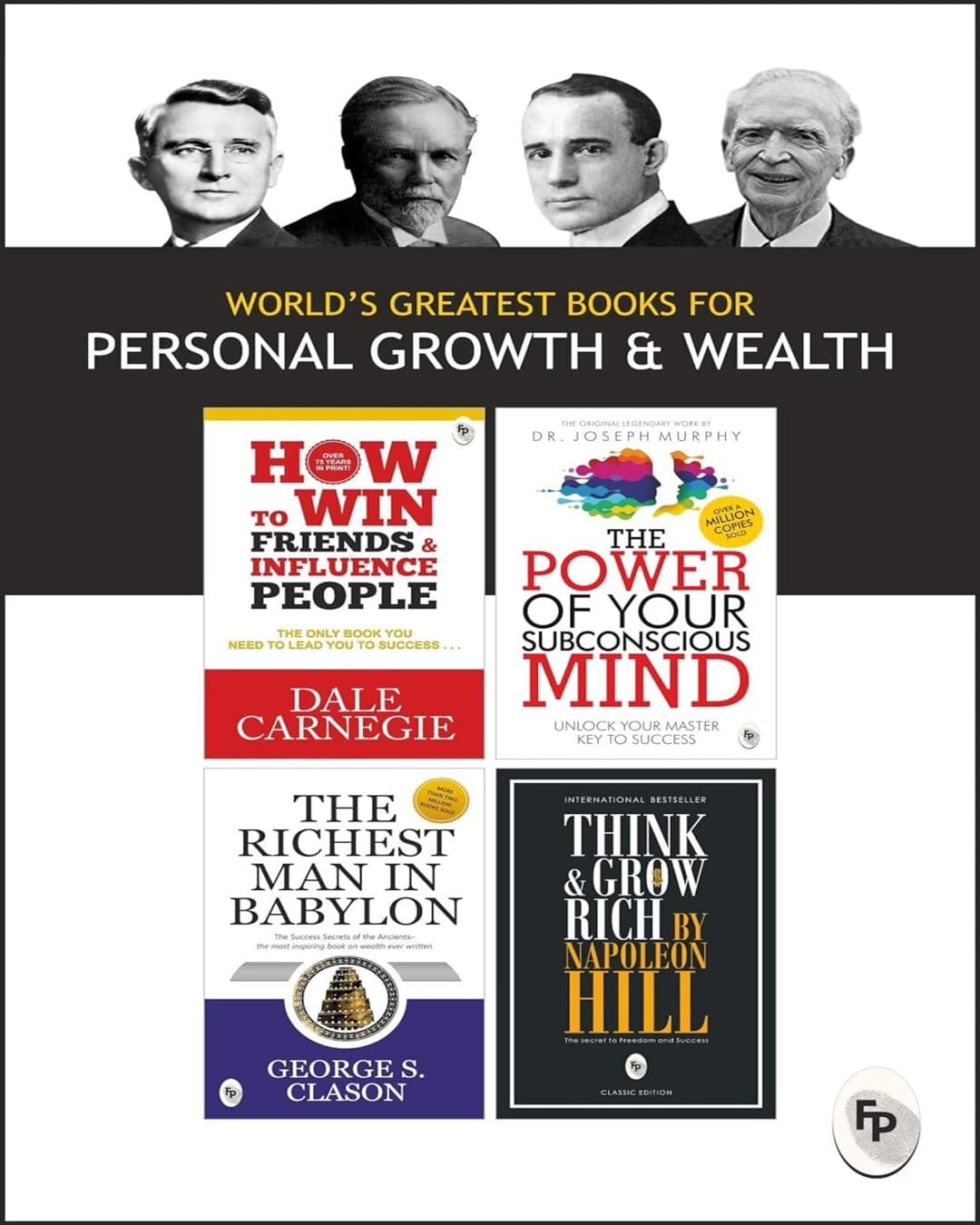 Worldâ€™s Greatest Books For Personal Growth & Wealth (Set of 4 Books) : Perfect Motivational Gift Set [Paperback] - versoz.com