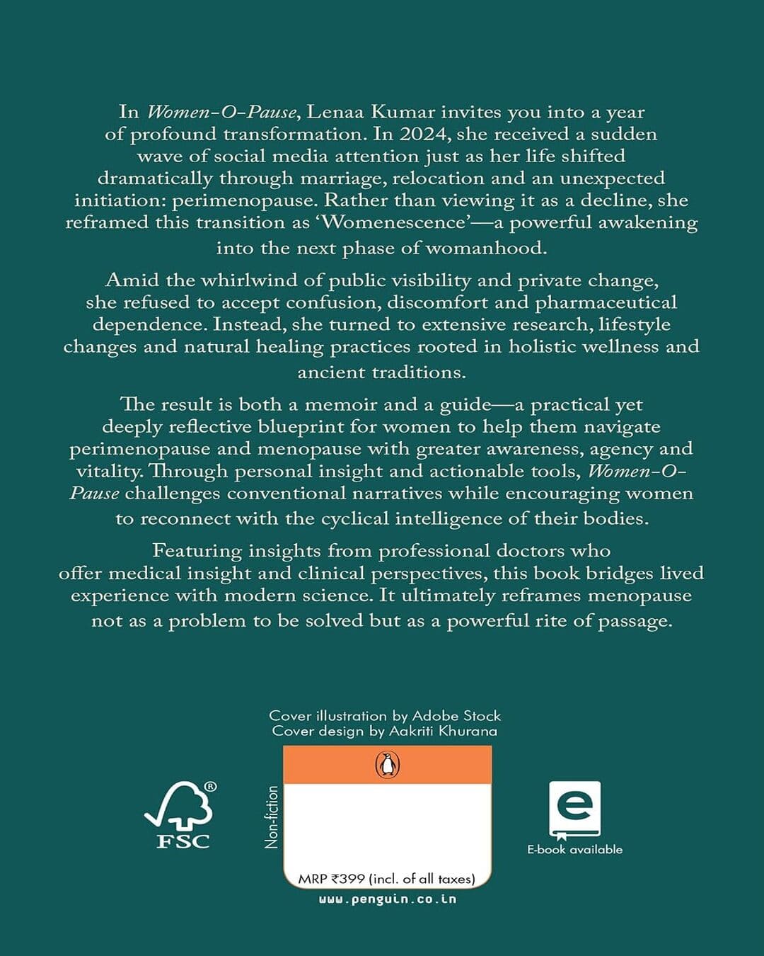 Women-O-Pause : A Mid-Life Guide for Women and Their Men by Lenaa Kumar [Paperback]