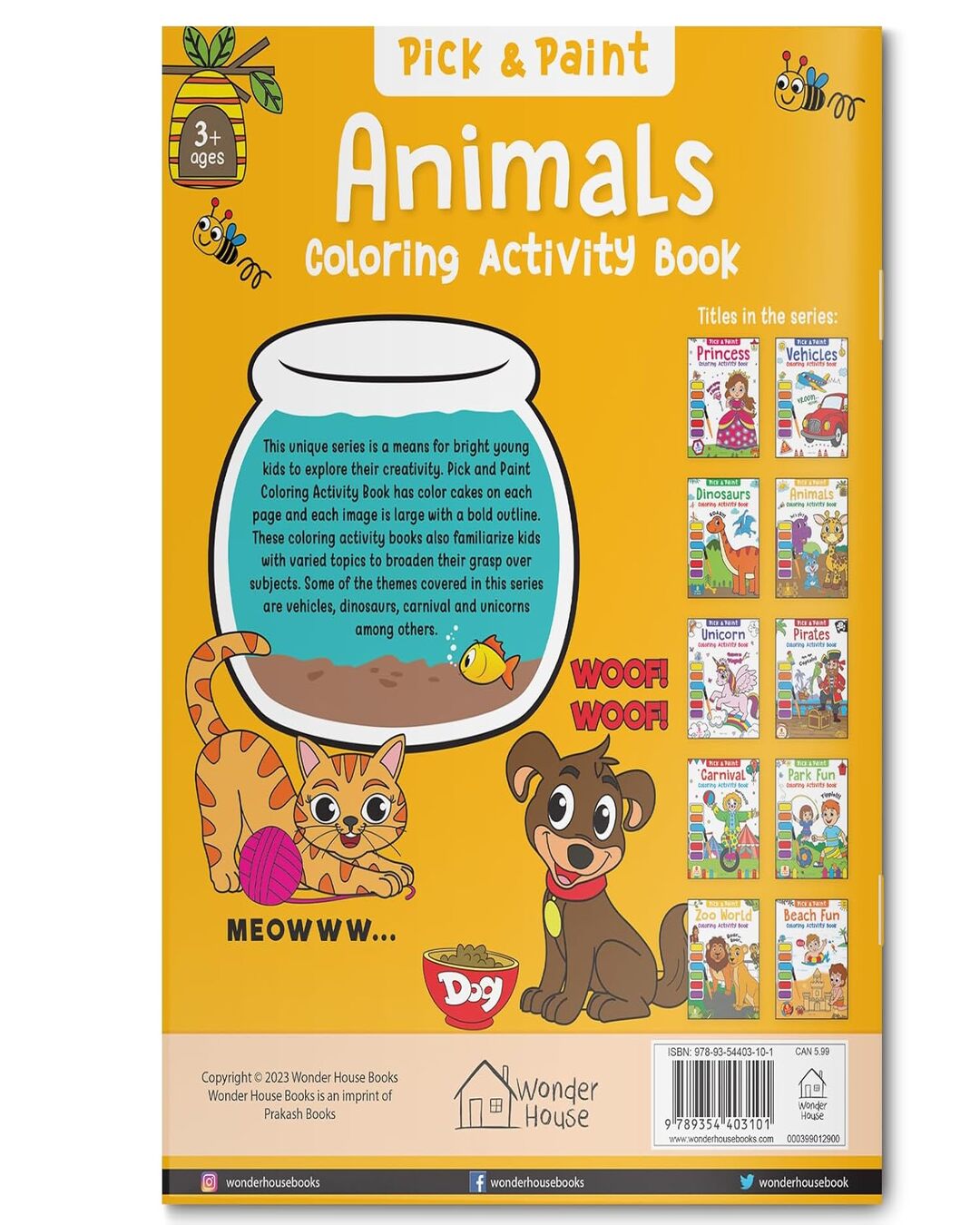 Pick and Paint Coloring Activity Book For Kids: Animals by Wonder House Books [Paperback] - versoz.com
