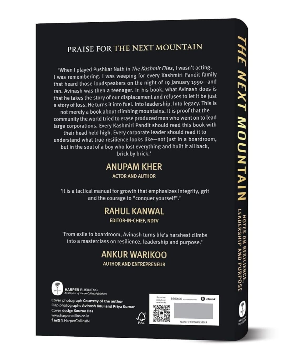 The Next Mountain : Notes on Resilience, Leadership and Purpose by Avinash Kaul & Priya Kumar [Hardcover]