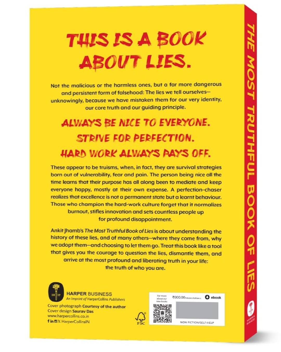 The Most Truthful Book of Lies by Ankit Jhamb [Paperback]
