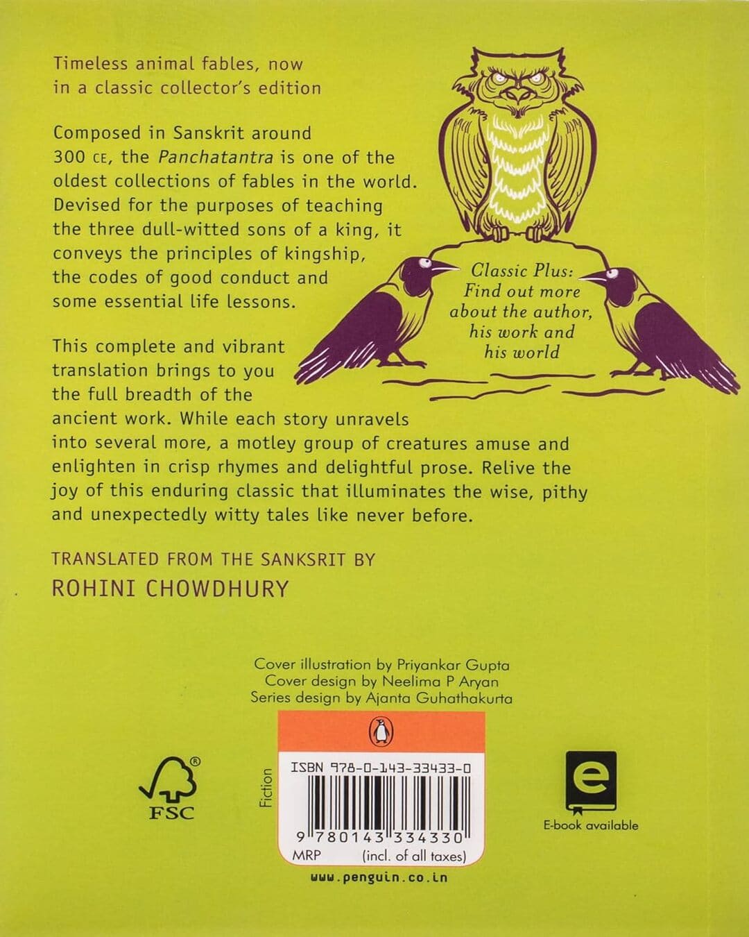 Puffin Class: Panchatantra by Rohini Chowdhury [Paperback] - versoz.com