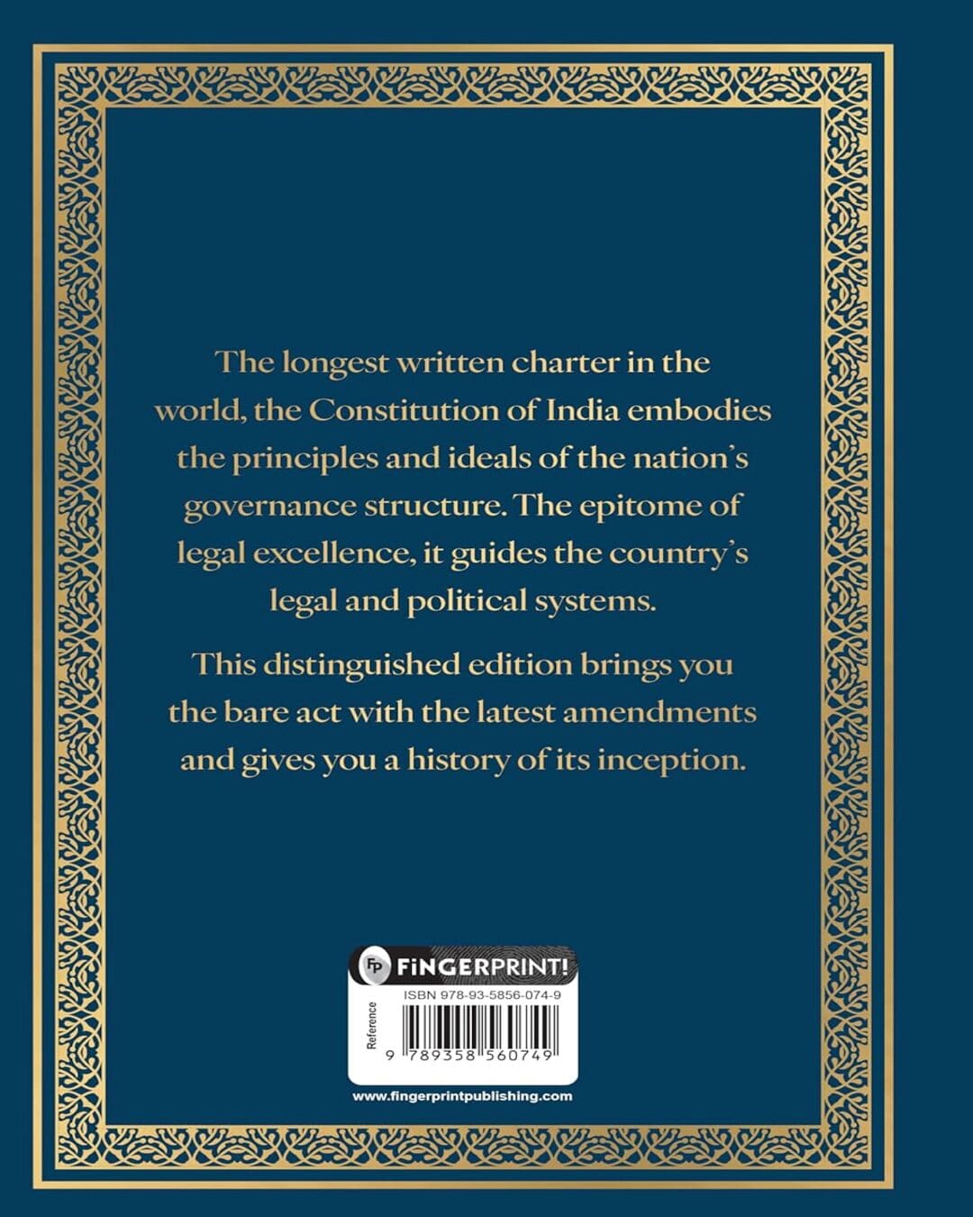 The Constitution of India [Deluxe Hardbound Edition] - versoz.com