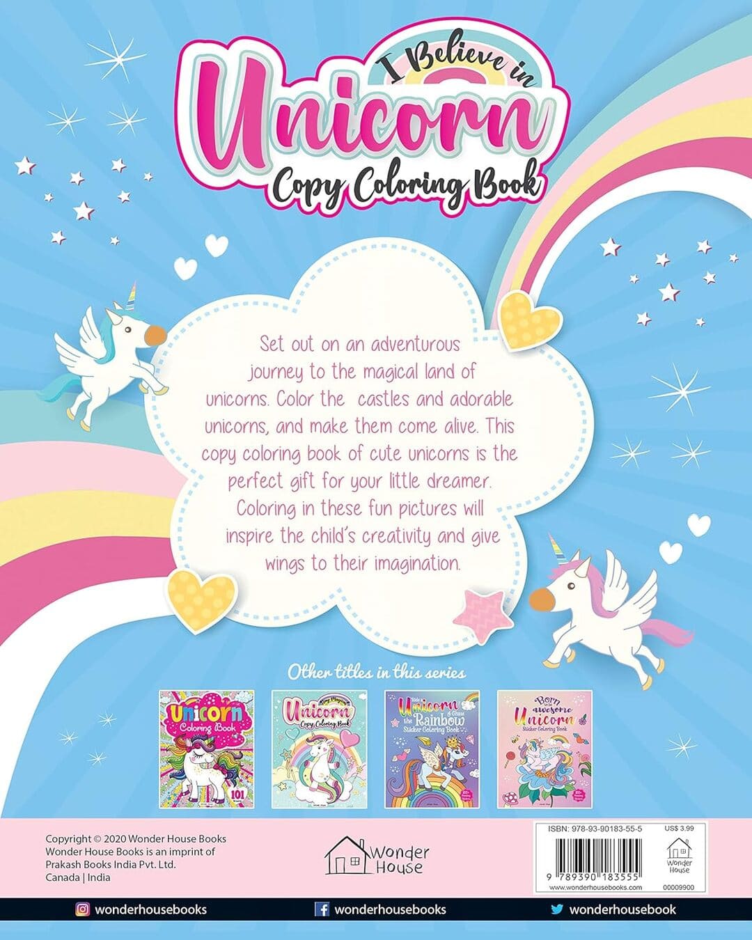 I Believe in Unicorn Copy Coloring Book by Wonder House Books [Paperback] - versoz.com