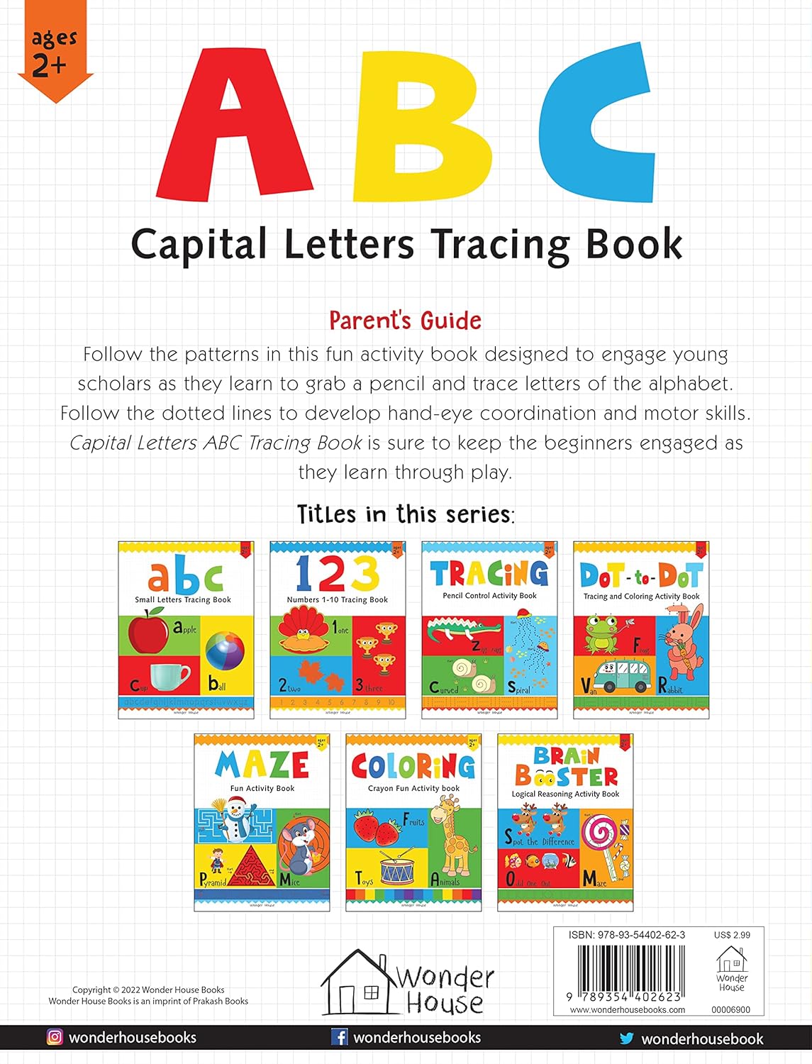 Preschool Activity Book: Abc - Capital Letters Tracing Book For Kids by Wonder House Books [Paperback] - versoz.com