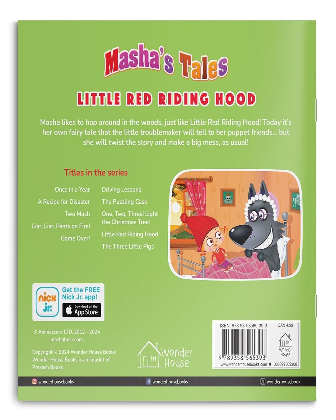 Masha Tales: Little Red Riding Hood (Story Book) by Wonder House Books [Paperback] - versoz.com