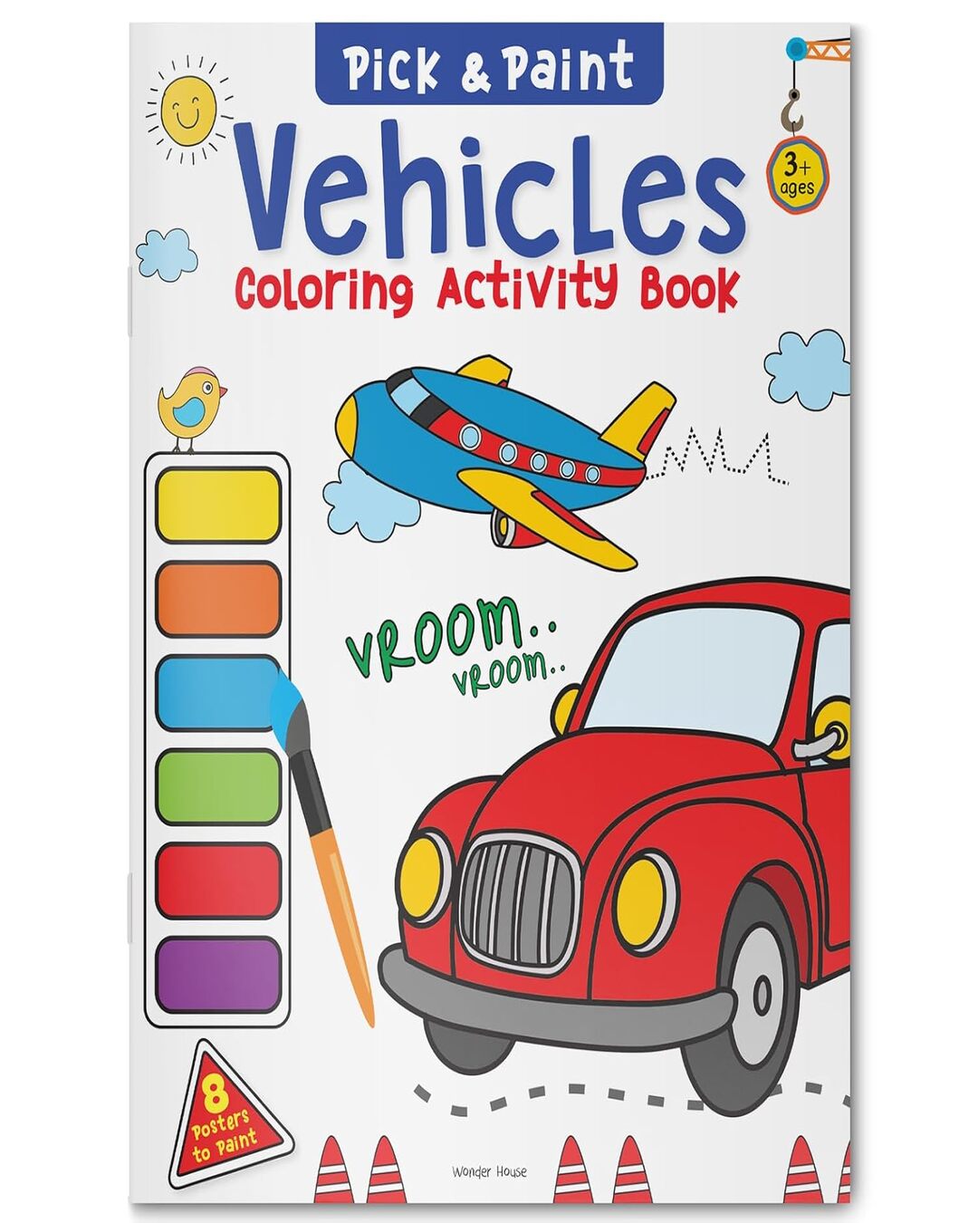 Pick and Paint Coloring Activity Book For Kids: Vehicles by Wonder House Books [Paperback] - versoz.com