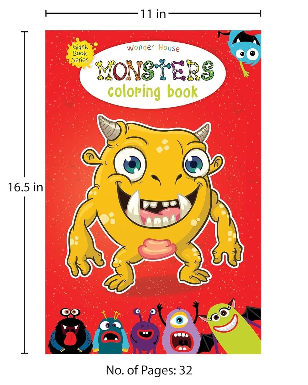 Monster Colouring Book (Giant Book Series) by Wonder House Books [Paperback] - versoz.com