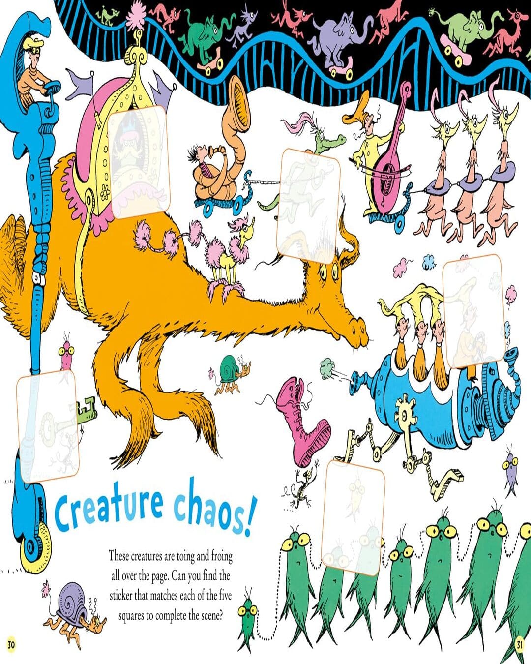 Colourful Creatures: A Sticker Activity Book by Illustrated By Dr. Seuss [Paperback]