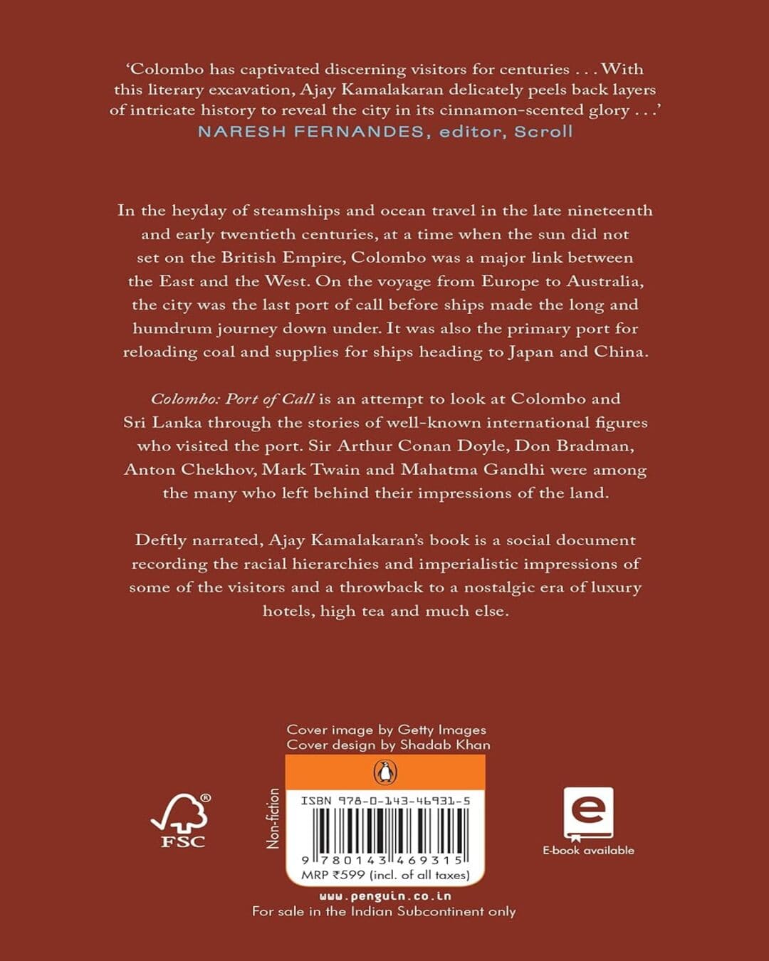 Colombo: Port Of Call by Ajay Kamalakaran [Paperback]