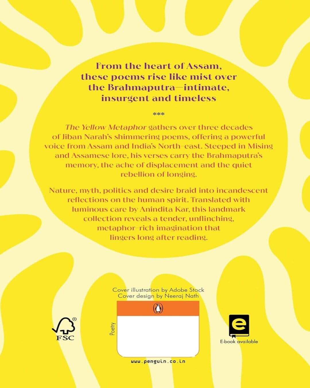 The Yellow Metaphor: Poems From Assam by Jiban Narah [Paperback]