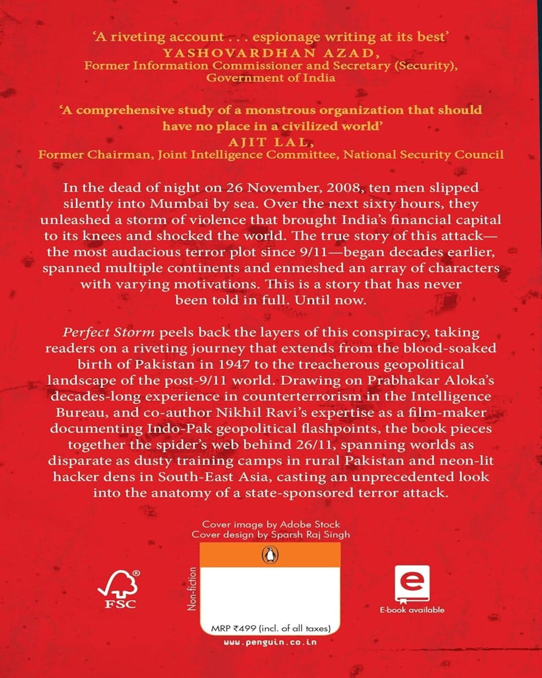 The Perfect Storm: The History And Anatomy Of 26/11 by Prabhakar Aloka & Nikhil Ravi [Paperback]