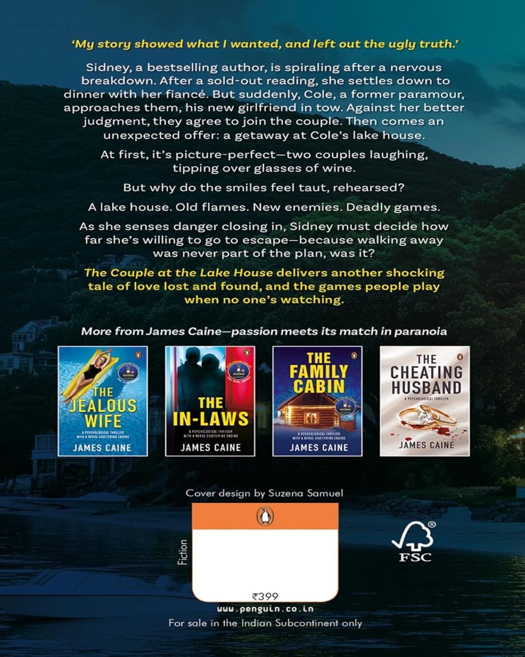 The Couple At The Lake House: A Thriller by James Caine [Paperback]