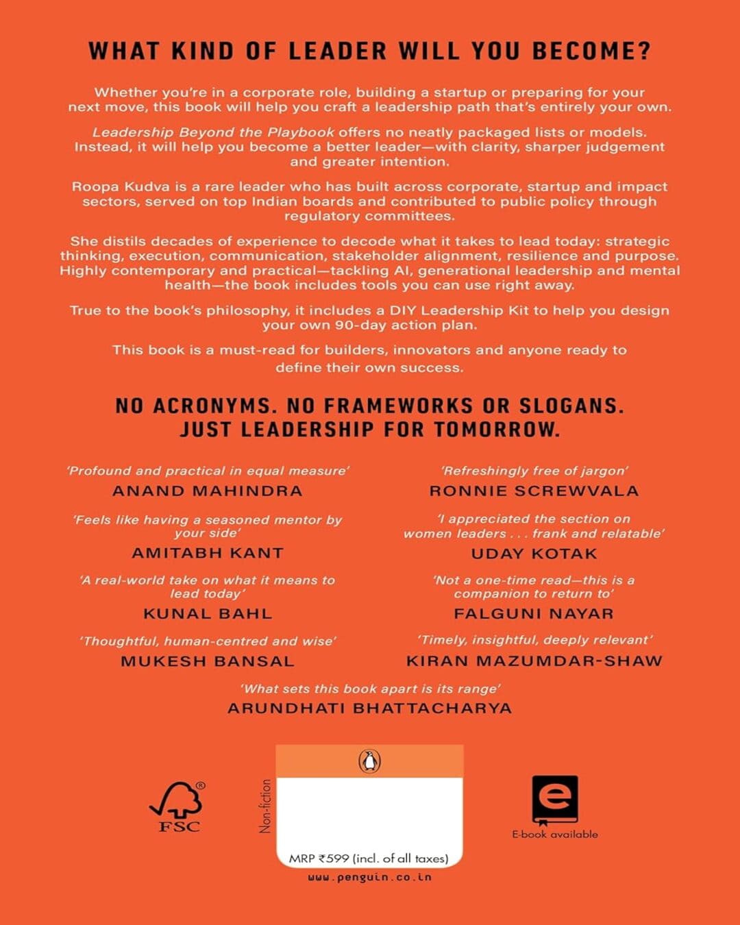 Leadership Beyond The Playbook: Craft Your Own Path. Lead With Impact by Roopa Kudva [Hardcover]