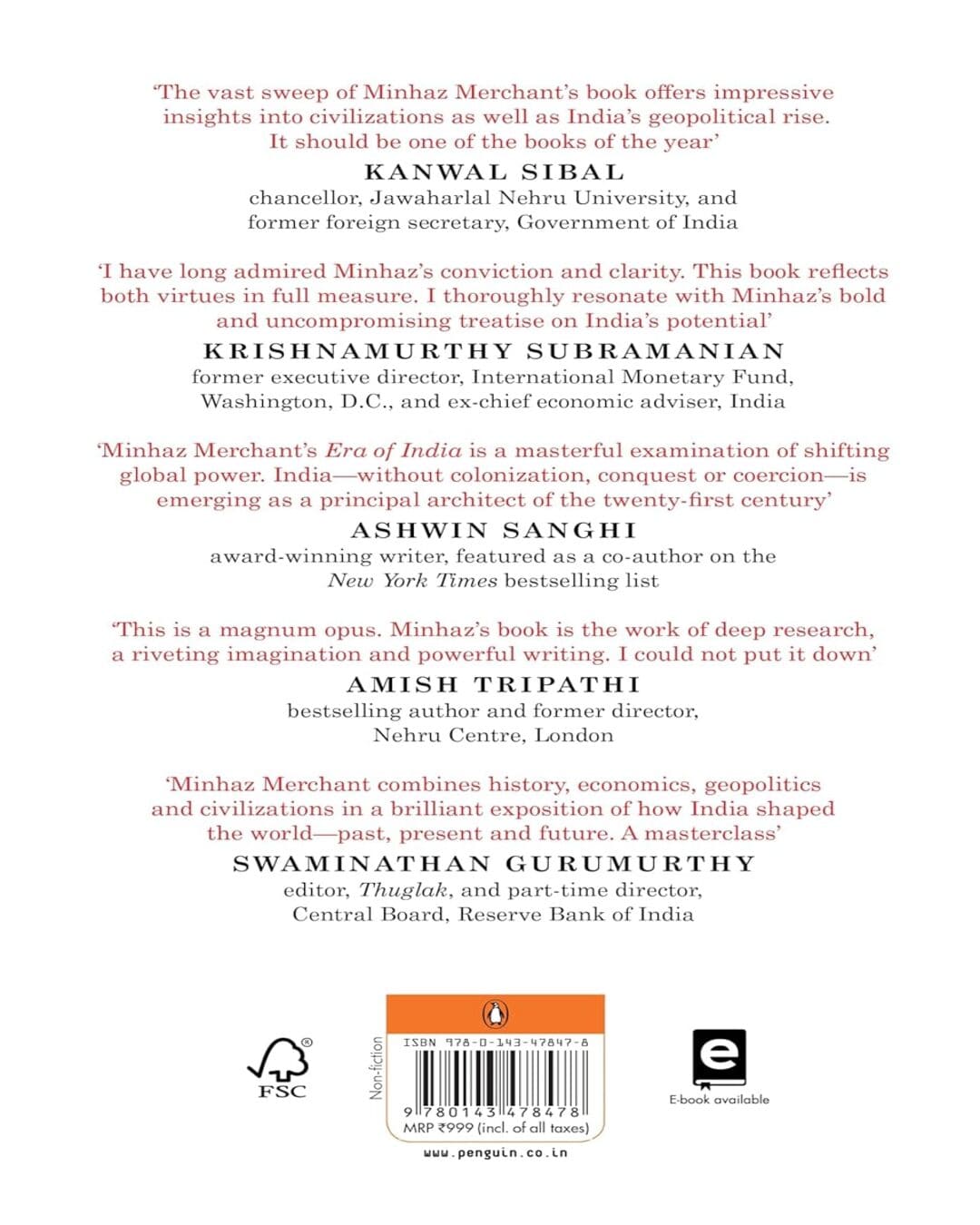 Era Of India: From Impoverished Colony To The Worlds Third-Largest Economy by Minhaz Merchant [Hardcover]