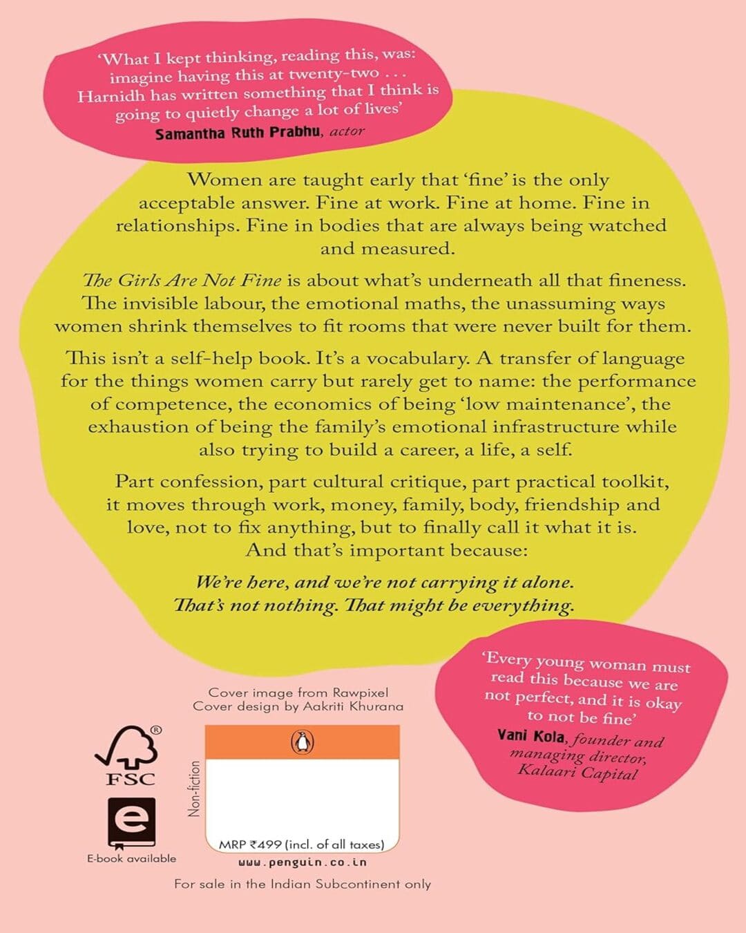 The Girls Are Not Fine: The Cost Of Ambition, Careers And Becoming by Harnidh Kaur [Paperback]