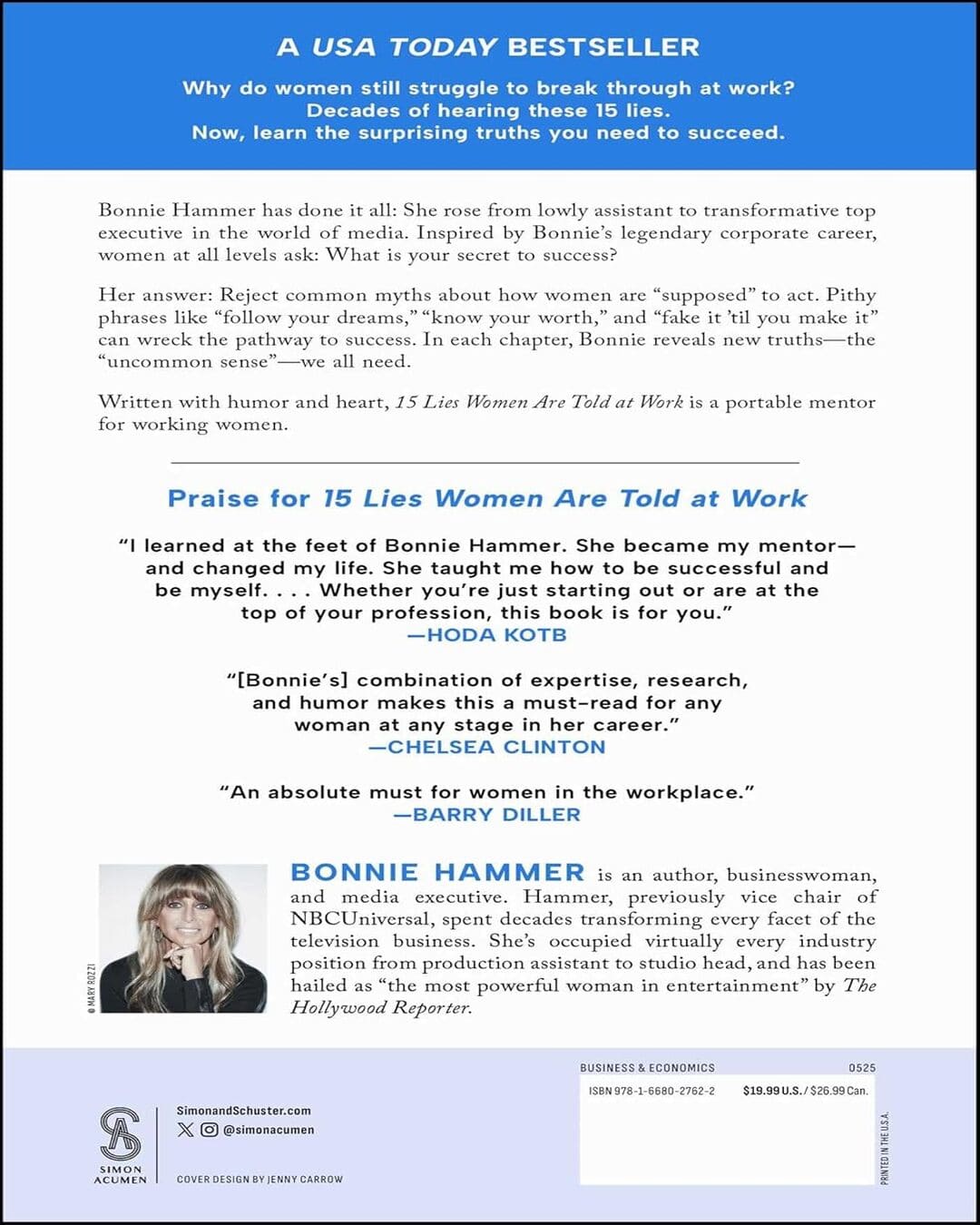 15 Lies Women Are Told At Work: And The Truth We Need To Succeed by Bonnie Hammer [Paperback]