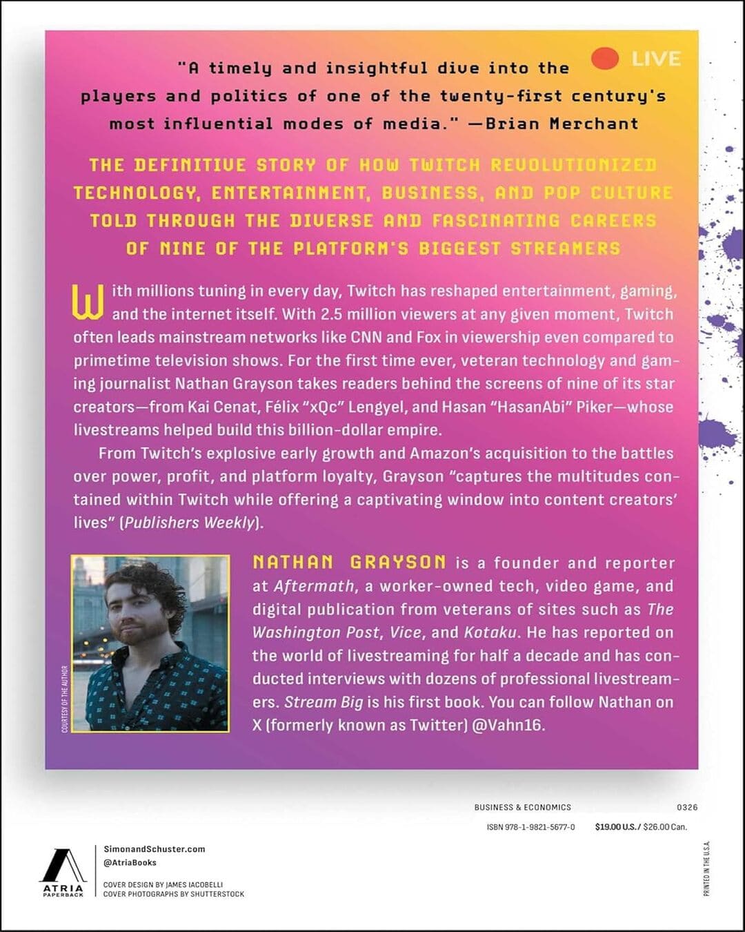 Stream Big by Nathan Grayson [Paperback]